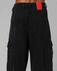 Loiter F-16 Balloon Cargo Pants Black
