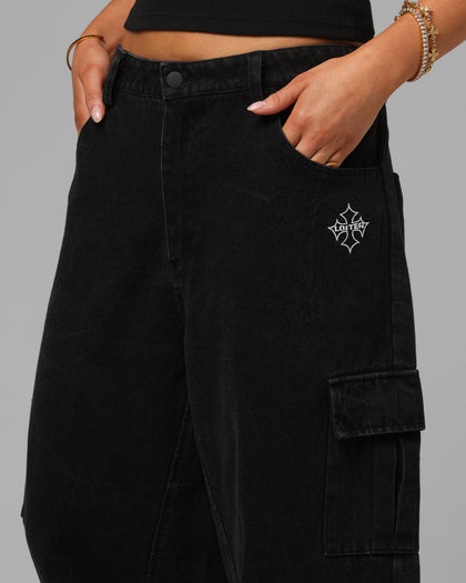 Loiter F-16 Balloon Cargo Pants Black
