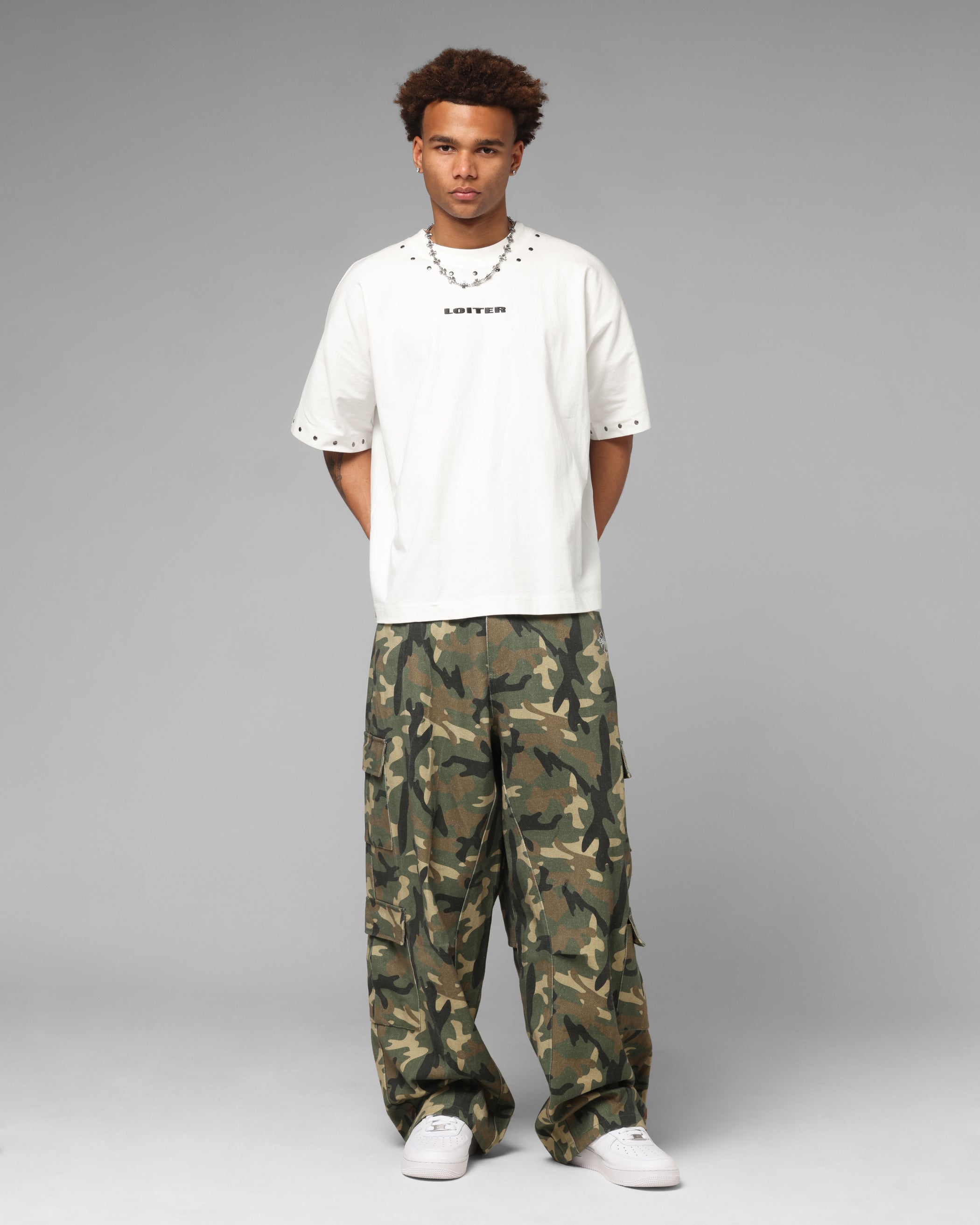 Loiter F-16 Balloon Cargo Pants Woodland Camo | Culture Kings US