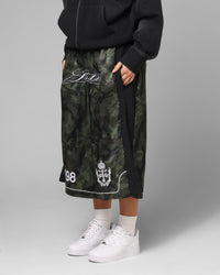 Loiter Fight Club 3 Quarter Shorts Woodland Camo