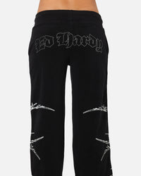 Ed Hardy Women's Raver Trackpants Black
