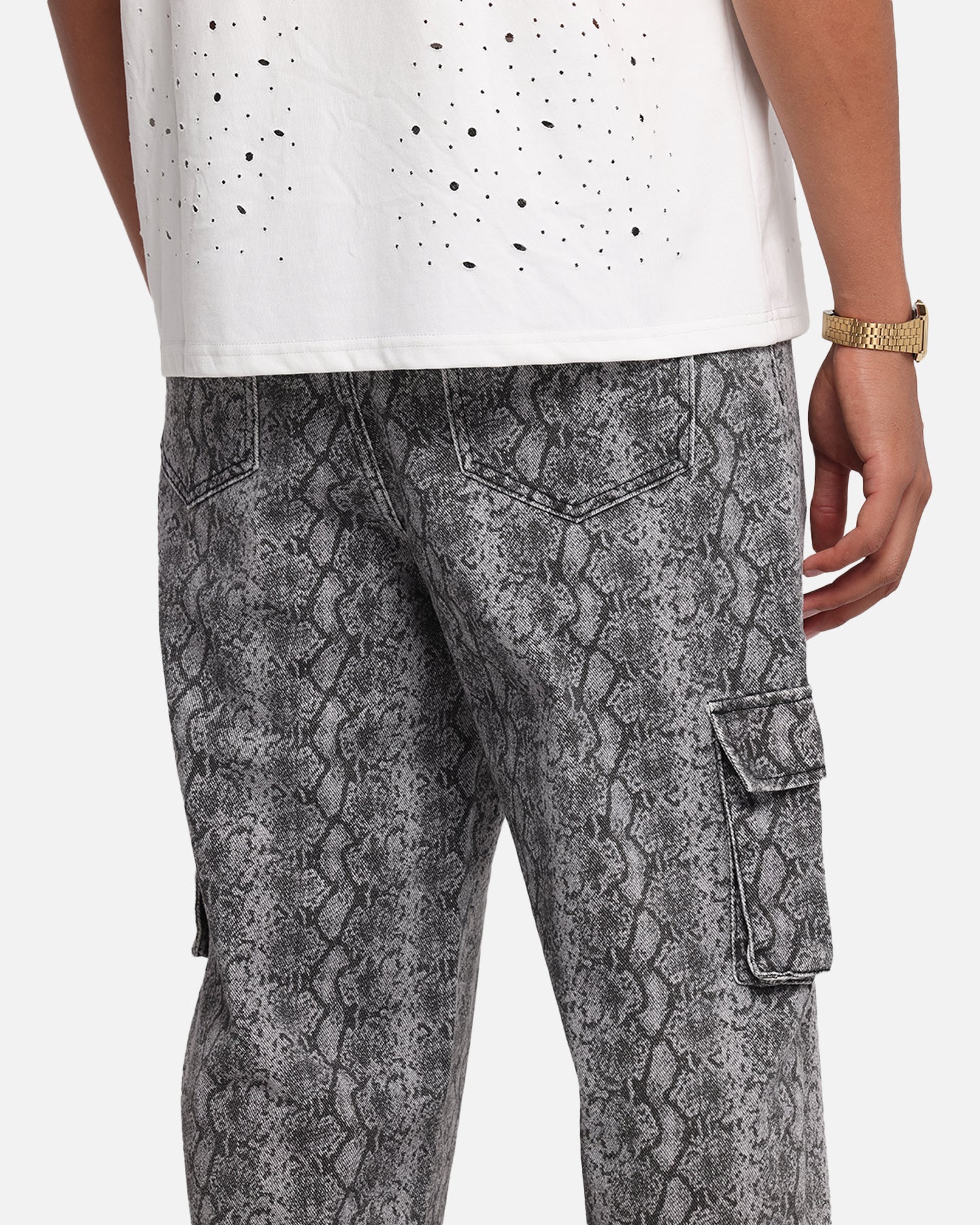 XXIII Snake Skin Cargo Pants Black Snake Print | Culture Kings US