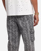 XXIII Snake Skin Cargo Pants Black Snake Print