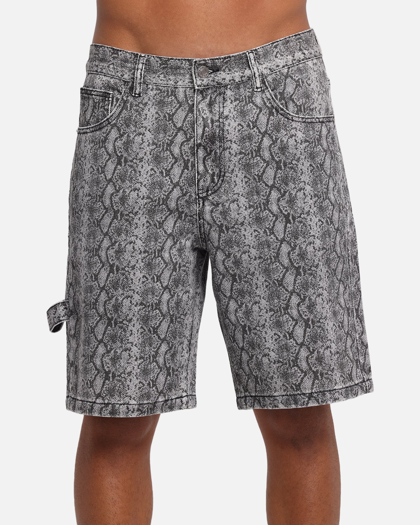 XXIII Snake Skin Jorts Black Snake Print | Culture Kings US