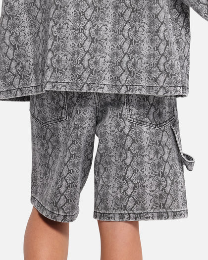 XXIII Snake Skin Jorts Black Snake Print