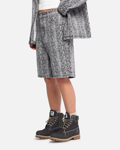 XXIII Snake Skin Jorts Black Snake Print