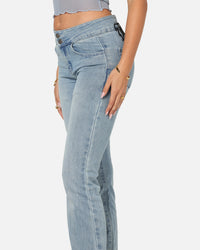 Ed Hardy Women's Low Rise Skinny Jeans Blue Denim