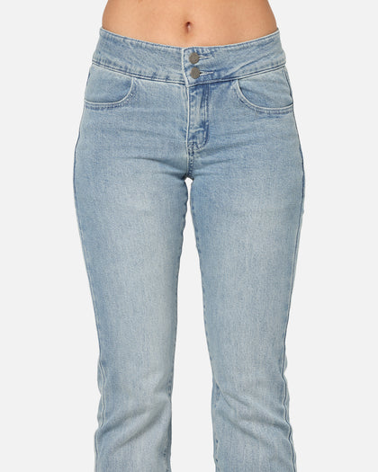 Ed Hardy Women's Low Rise Skinny Jeans Blue Denim