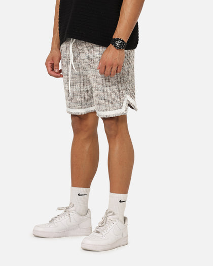 XXIII Textured Ball Shorts Brown/Cream