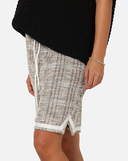 XXIII Textured Ball Shorts Brown/Cream