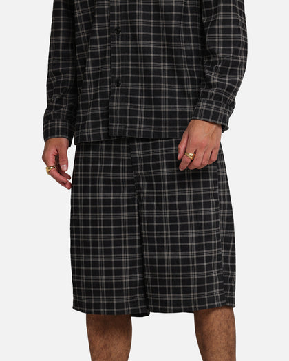 XXIII Plaid Corduroy Jorts Black/Grey