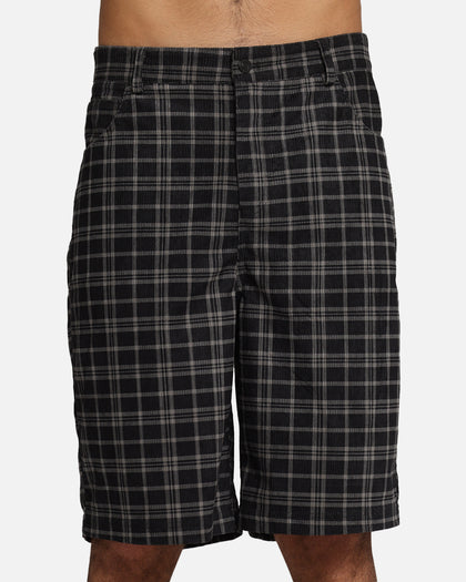 XXIII Plaid Corduroy Jorts Black/Grey