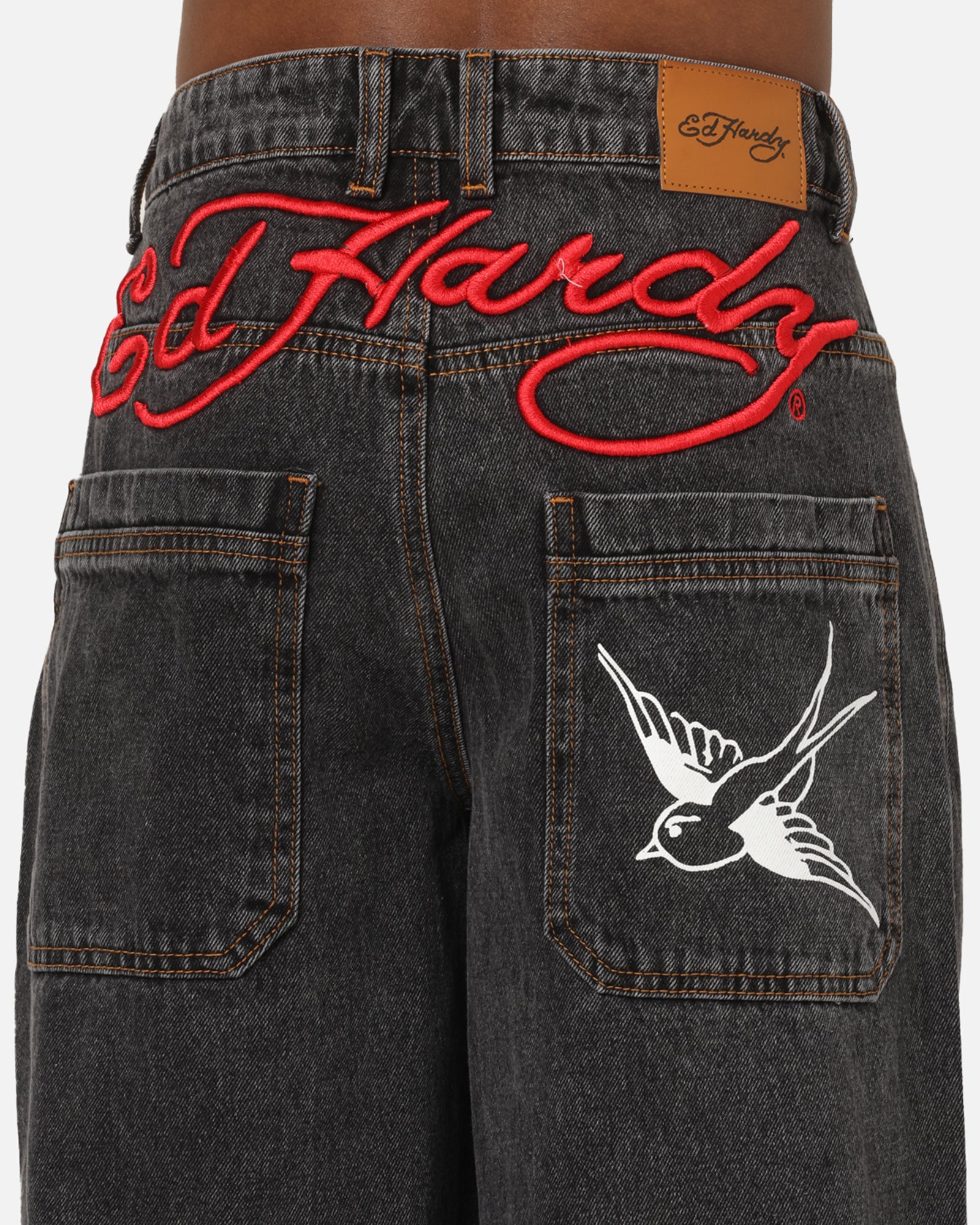 Ed Hardy Wide Leg Jeans Black | Culture Kings US