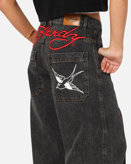 Ed Hardy Wide Leg Jeans Black