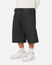 Ed Hardy Shinjuku Jorts Black Pinstripe
