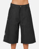 Ed Hardy Shinjuku Jorts Black Pinstripe