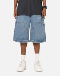 Ed Hardy Dragon Jorts Mid Blue Denim