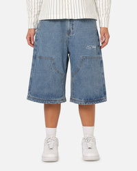 Ed Hardy Dragon Jorts Mid Blue Denim