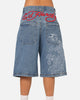 Ed Hardy Dragon Jorts Mid Blue Denim