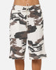 XXIII Printed Thermal Shorts Snow Camo
