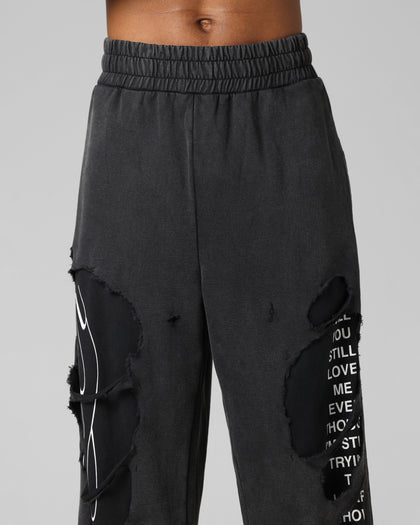 Loiter Destruction Sweatpants Black