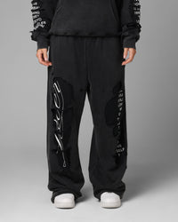 Loiter Destruction Sweatpants Black