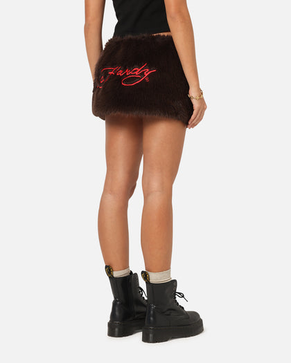 Ed Hardy Women's Bizzard Mini Skirt Brown