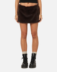 Ed Hardy Women's Bizzard Mini Skirt Brown