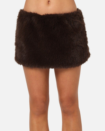 Ed Hardy Women's Bizzard Mini Skirt Brown