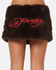 Ed Hardy Women's Bizzard Mini Skirt Brown