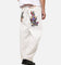 Ed Hardy Dragon Wide Leg Denim Jeans Off White