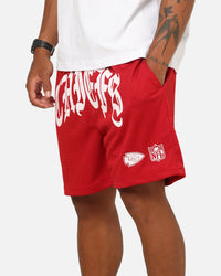 Mitchell & Ness Kansas City Chiefs Arch Script Shorts Red