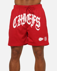 Mitchell & Ness Kansas City Chiefs Arch Script Shorts Red
