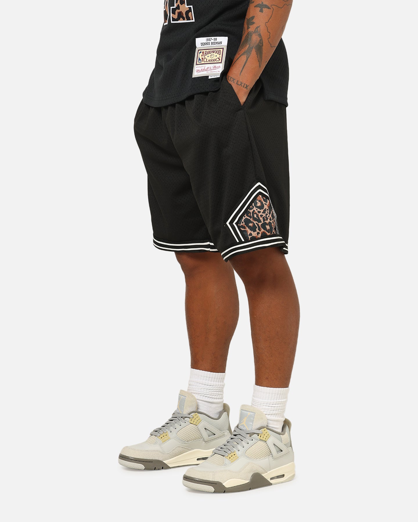 Mitchell & Ness NBA Leopard Diamond Shorts Black/Leopard | Culture