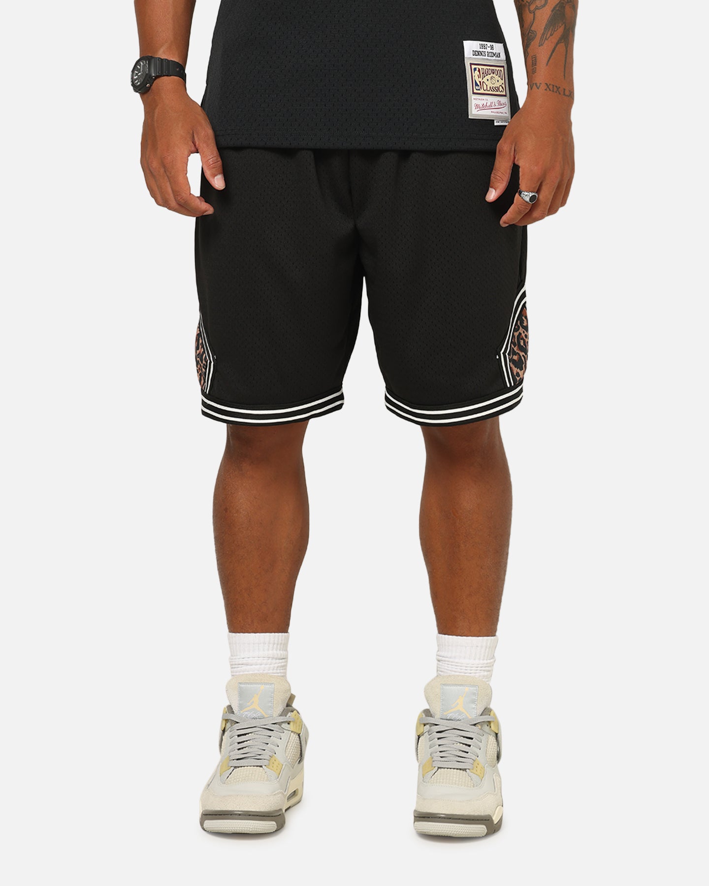Mitchell & Ness NBA Leopard Diamond Shorts Black/Leopard | Culture
