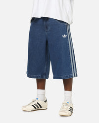 Adidas Firebird Denim Shorts Blue Denim