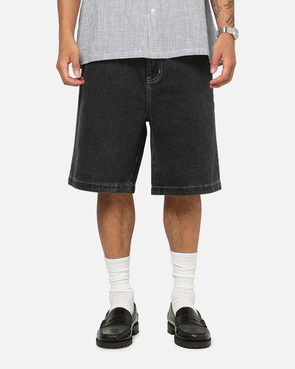 X-Large 91 Star Bull Denim Shorts Washed Black