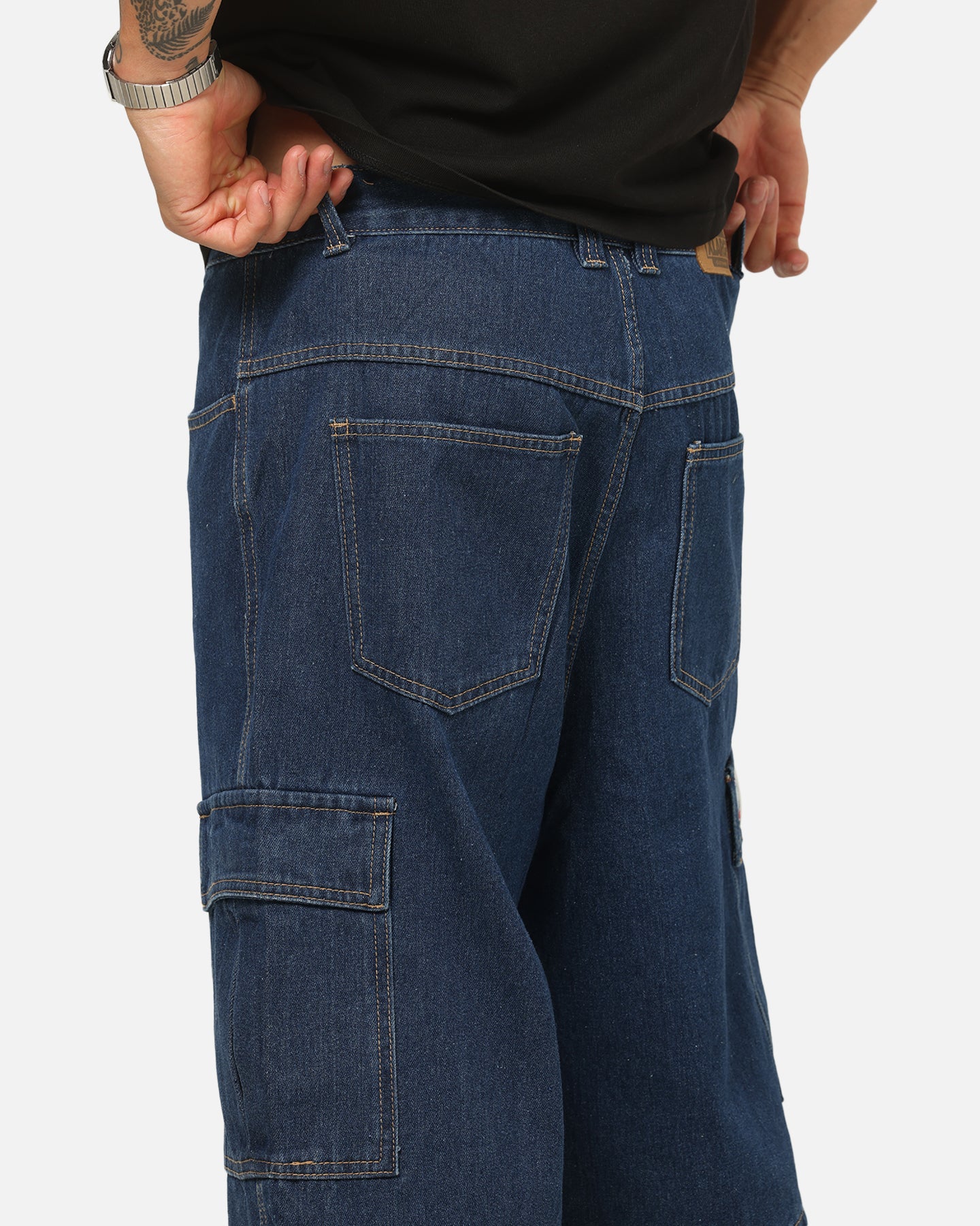 X-Large Baggy Cargo Denim 91 Shorts Dark Indigo | Culture Kings US