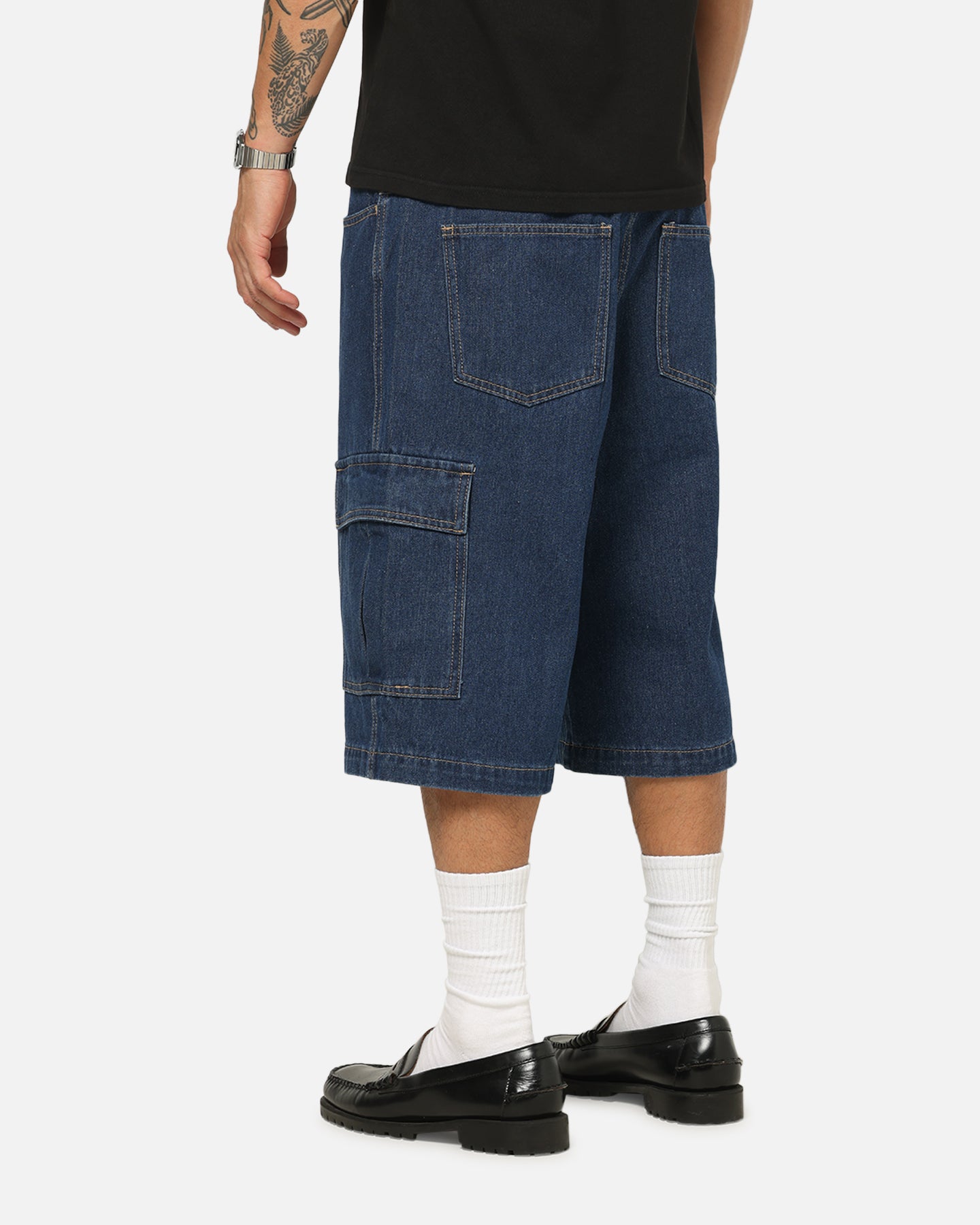 X-Large Baggy Cargo Denim 91 Shorts Dark Indigo | Culture Kings US