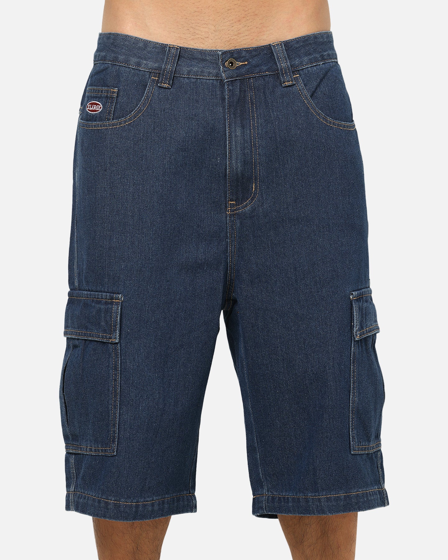 X-Large Baggy Cargo Denim 91 Shorts Dark Indigo | Culture Kings US