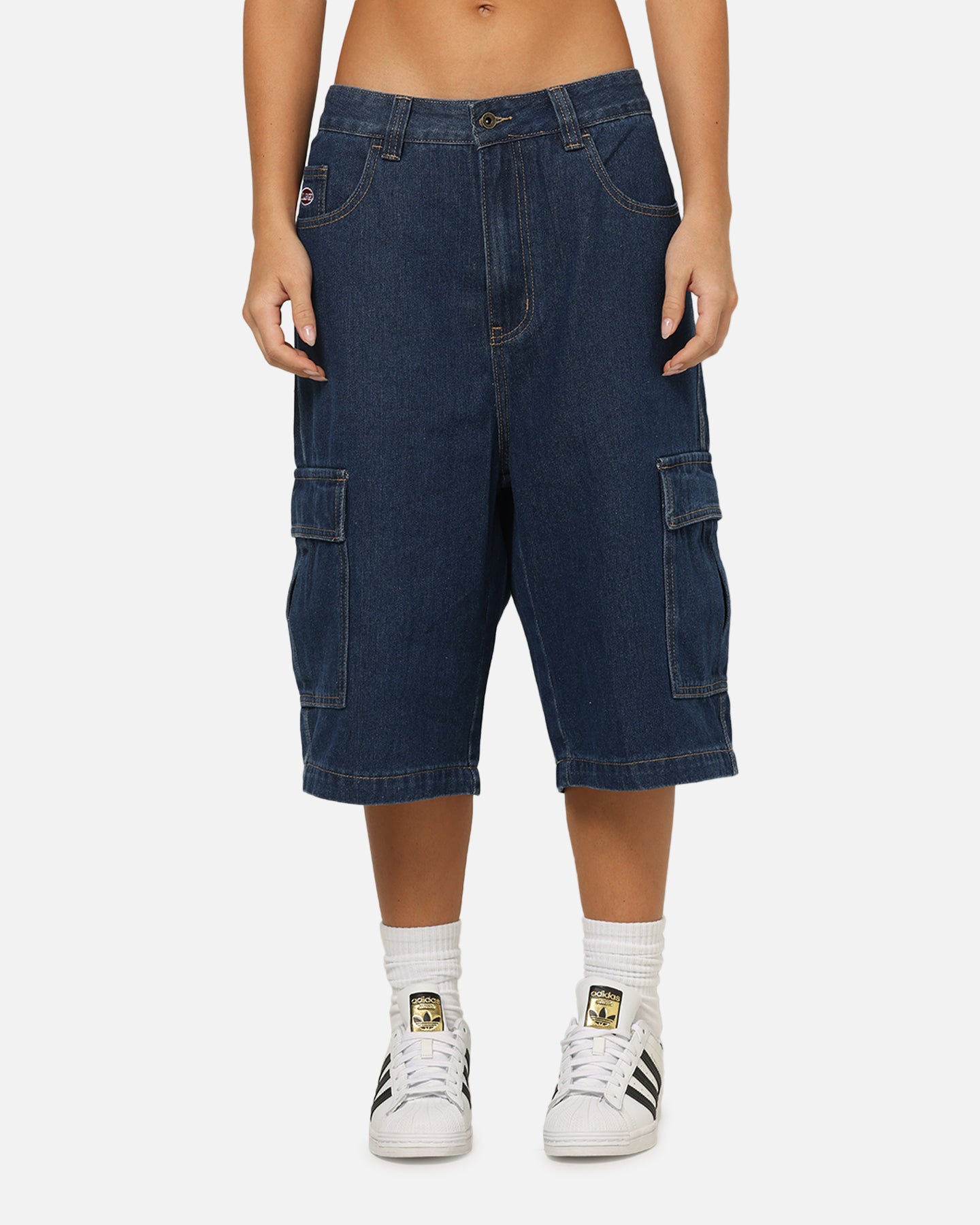 X-Large Baggy Cargo Denim 91 Shorts Dark Indigo | Culture Kings US