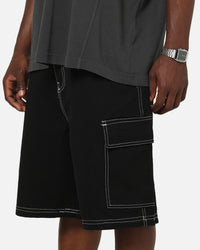 X-Large Italic Work Cargo Shorts Black