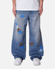 MNML Ultra Baggy Fleur Patch Jeans Blue