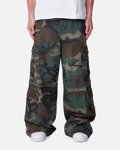 MNML Rave Distressed Cargo Pants Distressed Camo Culture Kings US