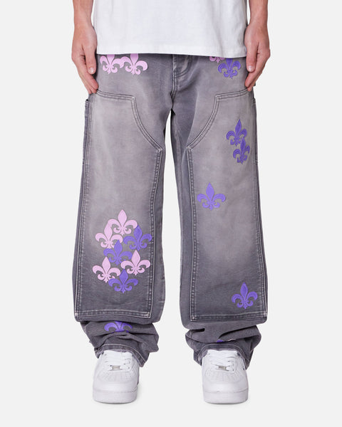 MNML Ultra Baggy Fleur Carpenter Pants Grey | Culture Kings US