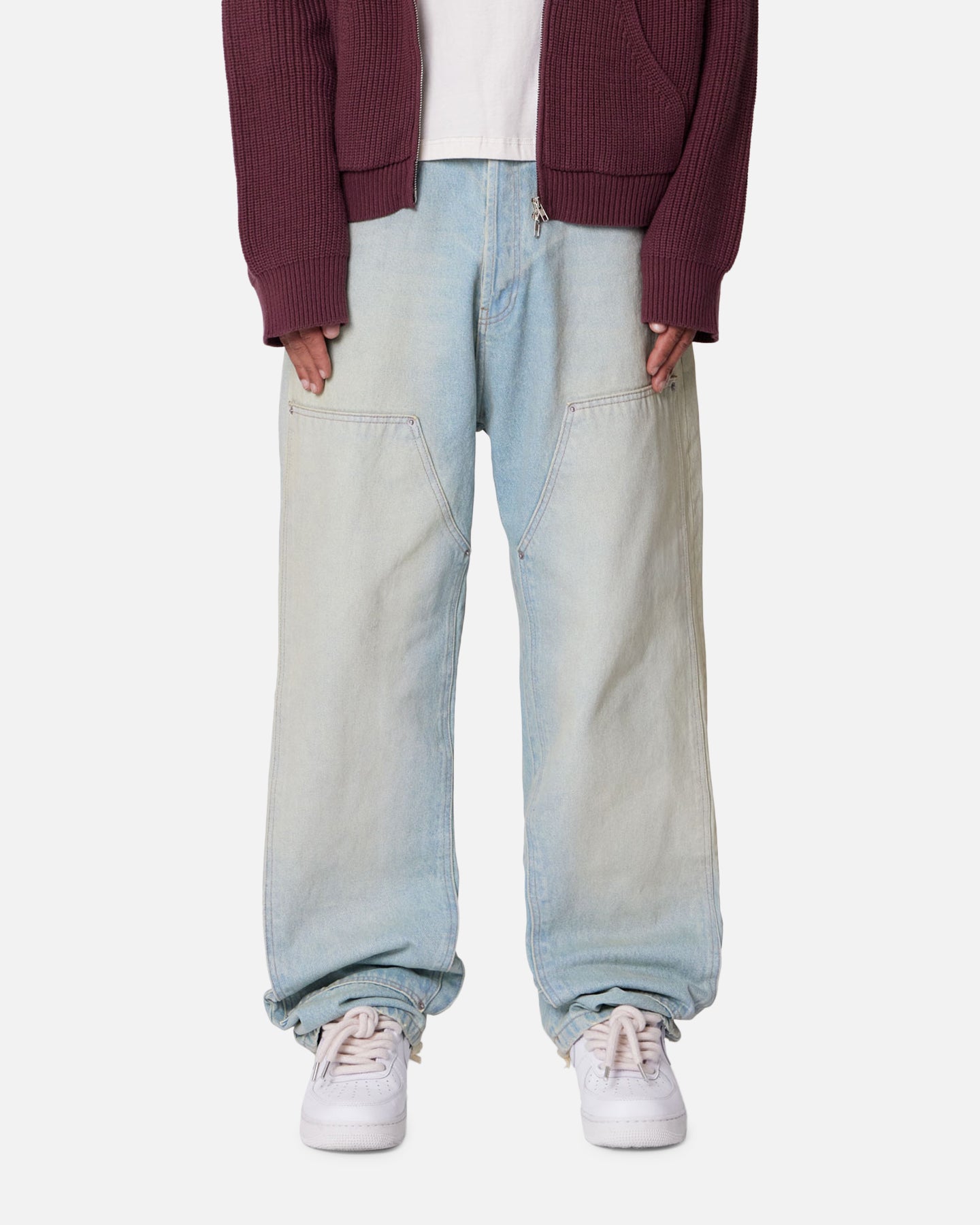MNML Ultra Baggy Western Jeans Washed Blue | Culture Kings US
