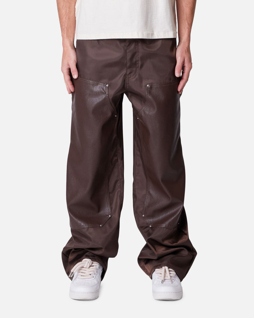 MNML Baggy Nylon Carpenter Pants Brown | Culture Kings US