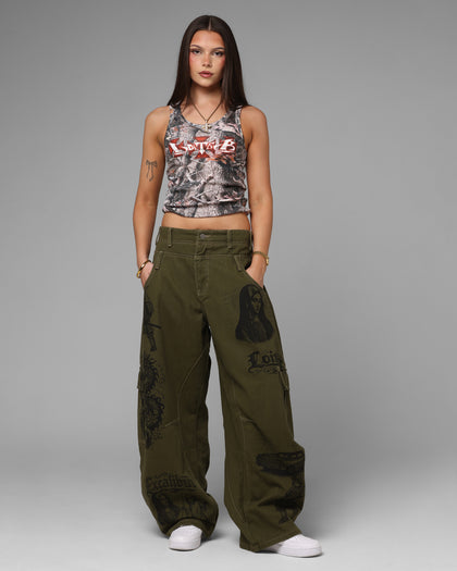 Loiter Layered Holy Fire Cargo Pants Khaki