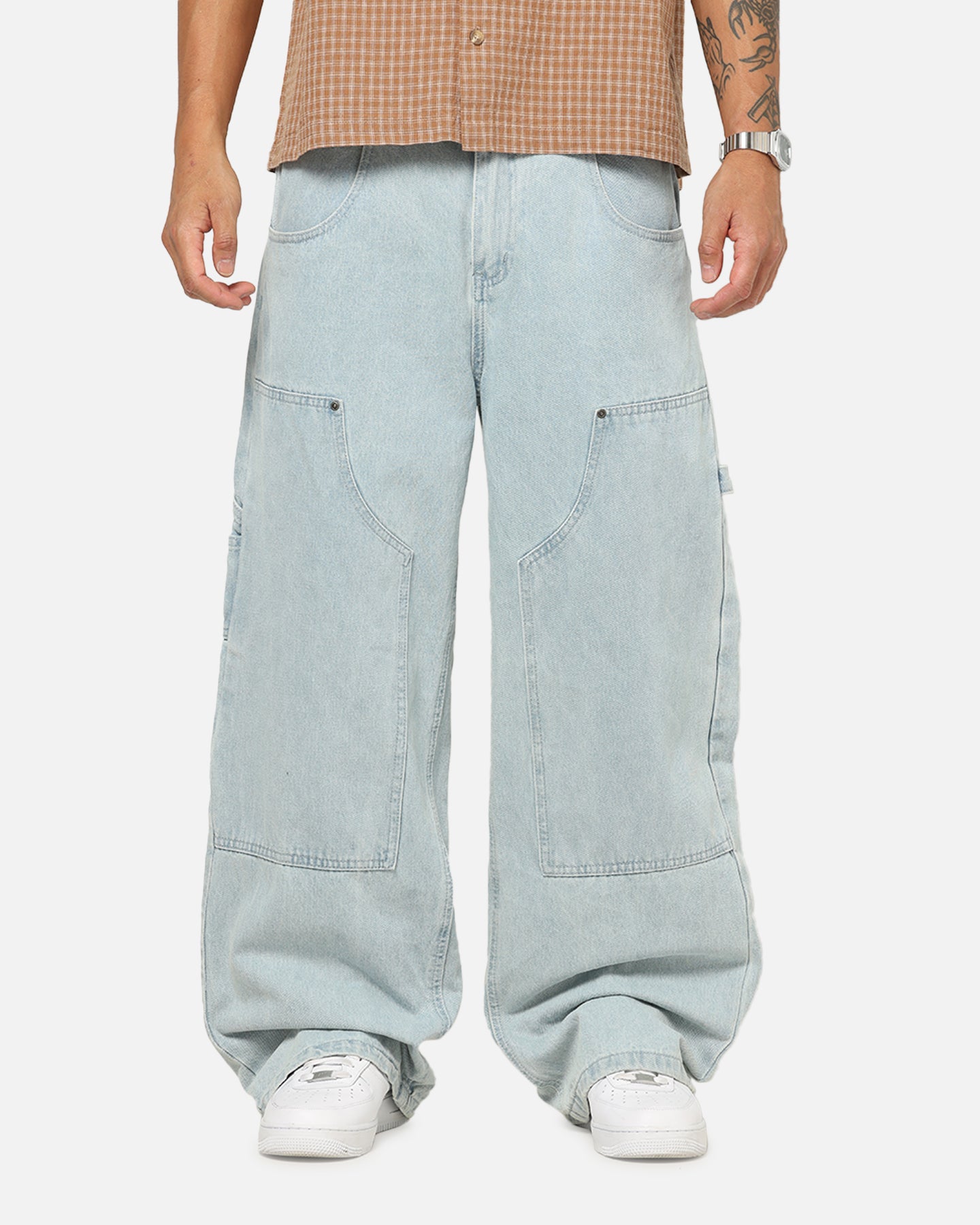 Carre Baggy Work Jeans Light Blue Wash | Culture Kings US