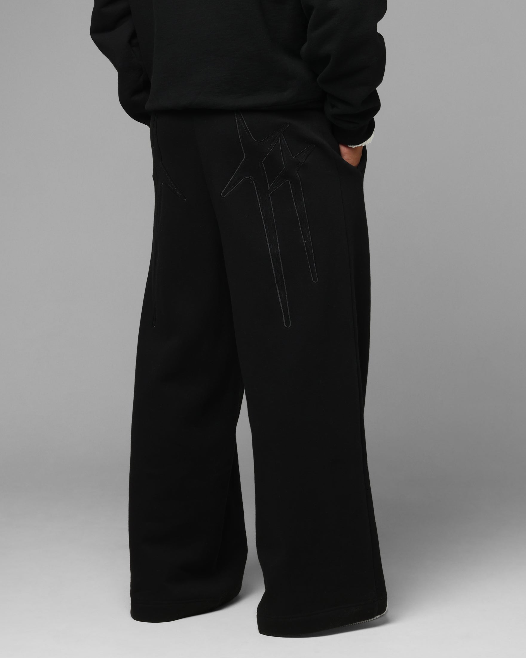 Loiter Silicone Ultra Wide Sweatpants Black | Culture Kings US